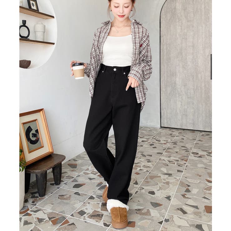 デニム＆ツイルストレートパンツ | moment+ | 詳細画像50 