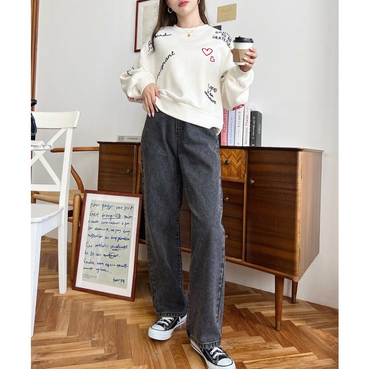 デニム＆ツイルストレートパンツ | moment+ | 詳細画像52 