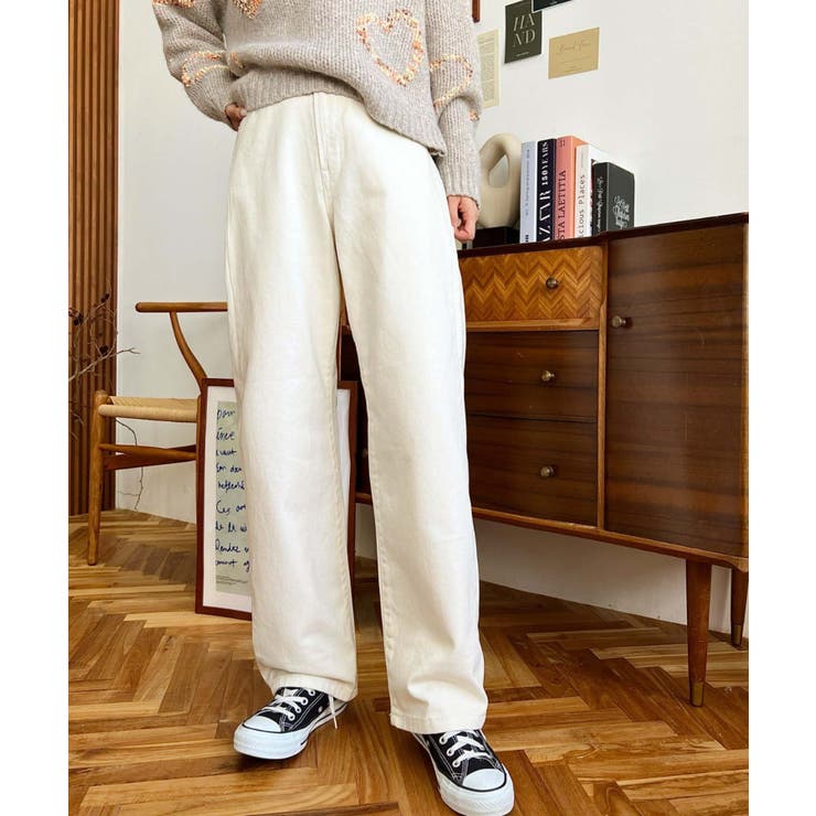 デニム＆ツイルストレートパンツ | moment+ | 詳細画像6 