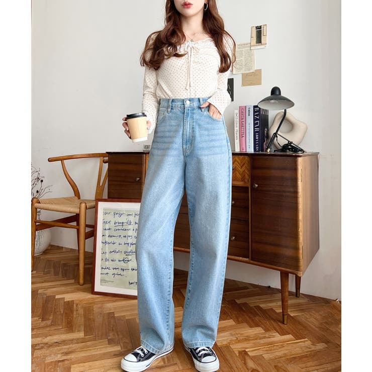 デニム＆ツイルストレートパンツ | moment+ | 詳細画像62 