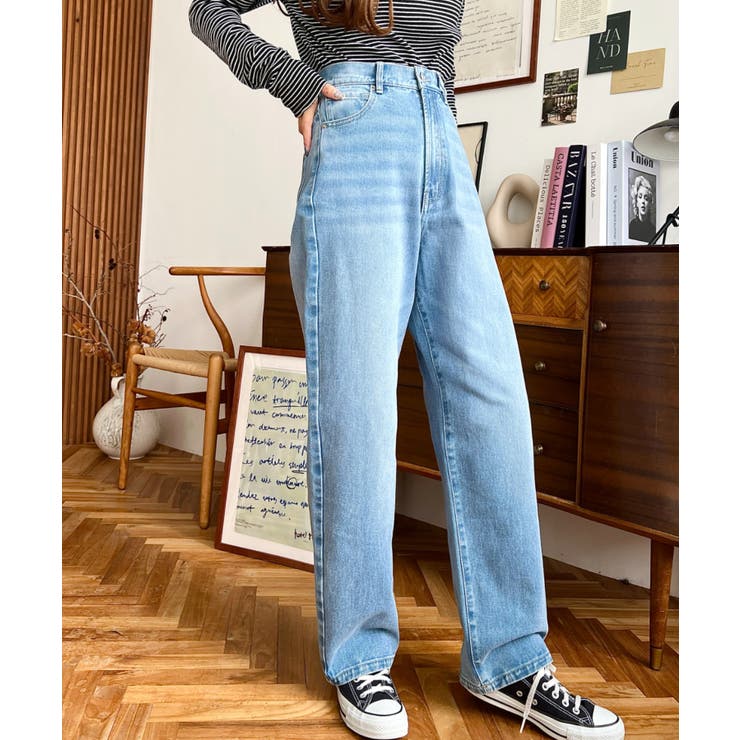 デニム＆ツイルストレートパンツ | moment+ | 詳細画像64 