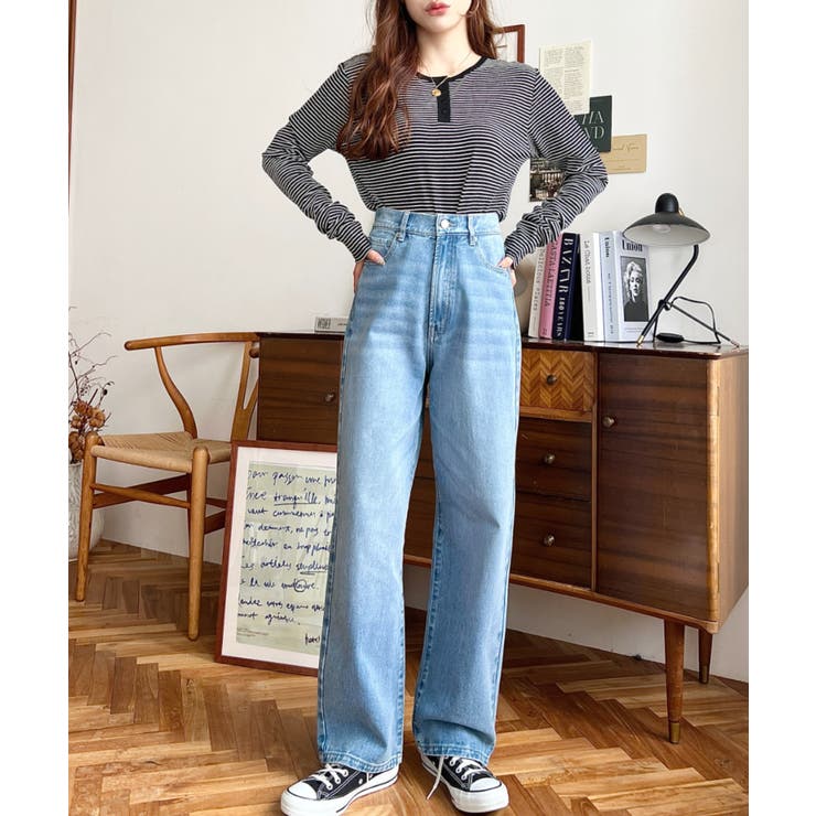 デニム＆ツイルストレートパンツ | moment+ | 詳細画像65 