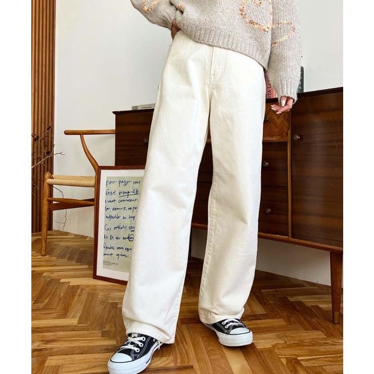 デニム＆ツイルストレートパンツ | moment+ | 詳細画像7 