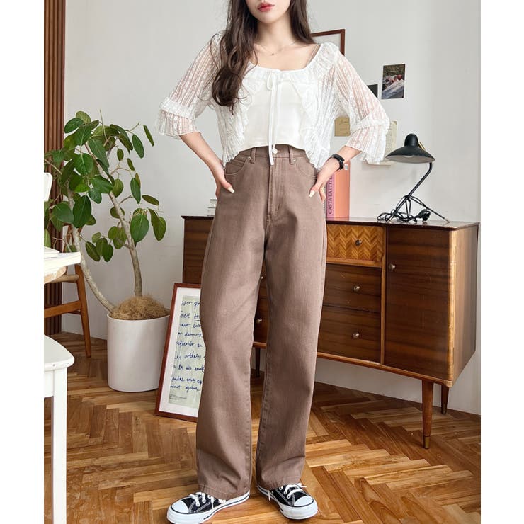 デニム＆ツイルストレートパンツ | moment+ | 詳細画像76 