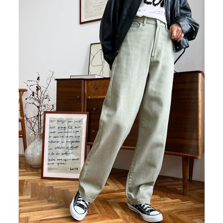 デニム＆ツイルストレートパンツ | moment+ | 詳細画像77 