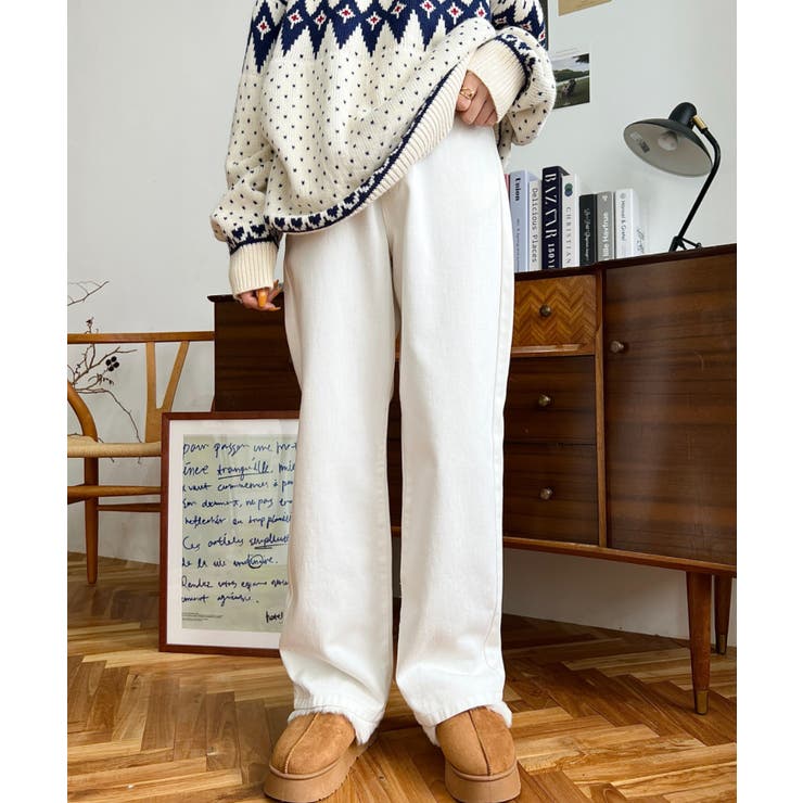 デニム＆ツイルストレートパンツ | moment+ | 詳細画像8 