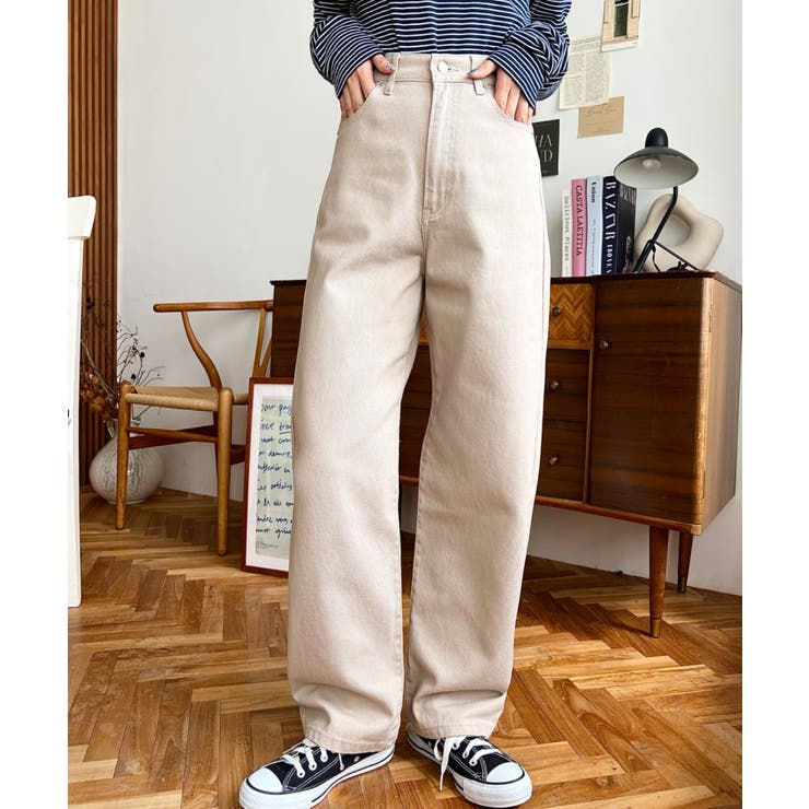 【mm】 ストレートパンツ 韓国 デニム メンズ 服◇G.O.C(ジーオーシー)フレアストレッチ