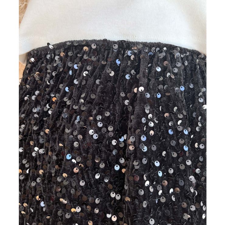 スパンコールベロアミニスカート | moment+ | 詳細画像22 