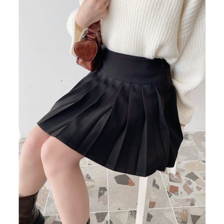 微起毛ウールライクプリーツミニスカート | moment+ | 詳細画像14 