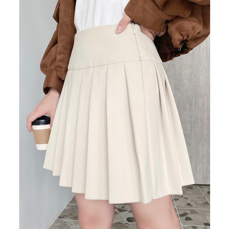 微起毛ウールライクプリーツミニスカート | moment+ | 詳細画像2 