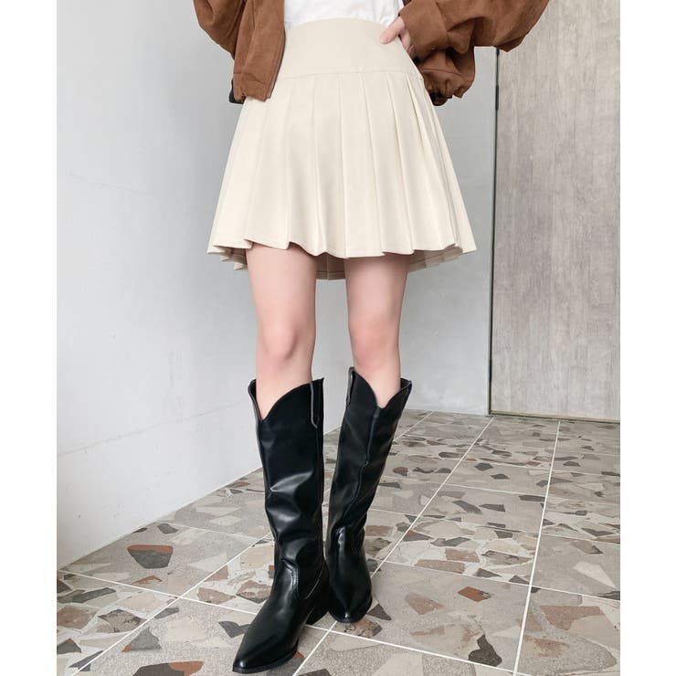 微起毛ウールライクプリーツミニスカート | moment+ | 詳細画像6 