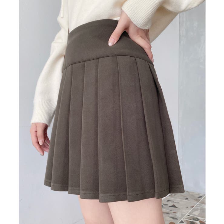 微起毛ウールライクプリーツミニスカート | moment+ | 詳細画像9 