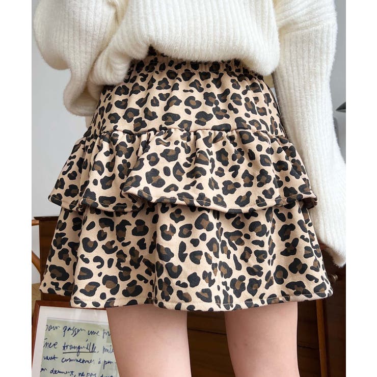 ティアードレオパードスウェットスカート | moment+ | 詳細画像16 