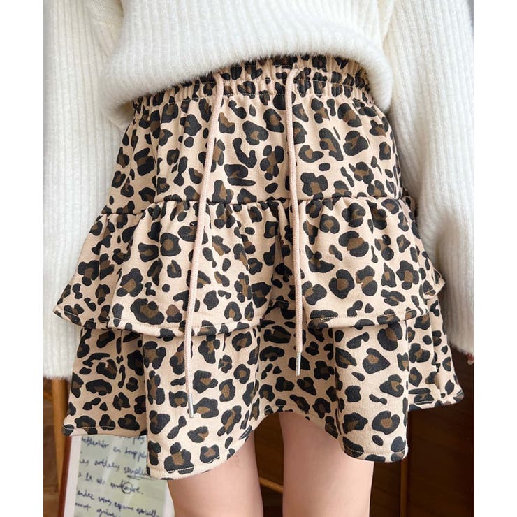 ティアードレオパードスウェットスカート | moment+ | 詳細画像20 