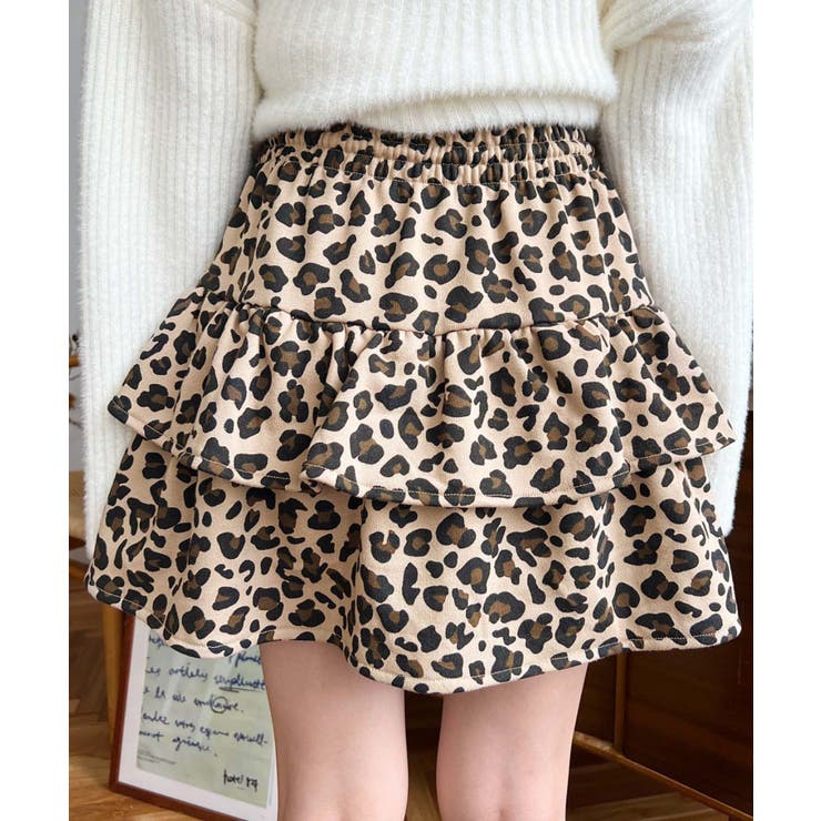 ティアードレオパードスウェットスカート | moment+ | 詳細画像21 