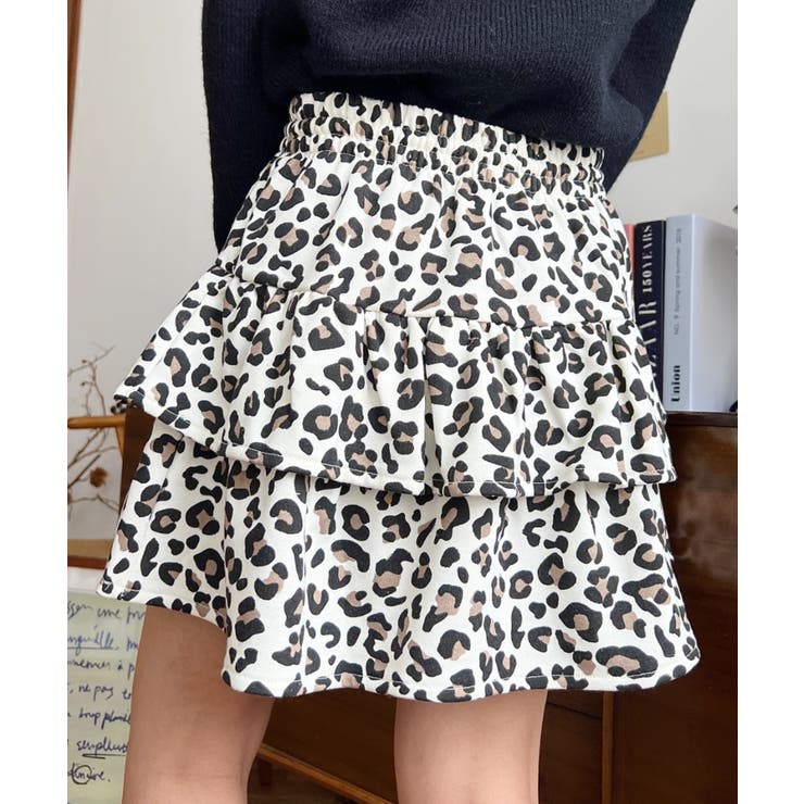 ティアードレオパードスウェットスカート | moment+ | 詳細画像5 