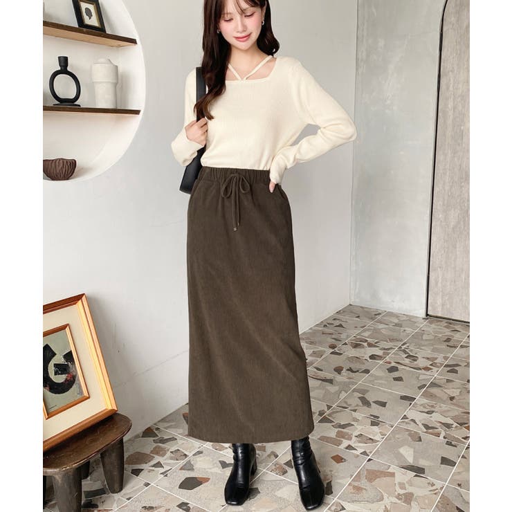 コーデュロイドロストタイトスカート | moment+ | 詳細画像16 