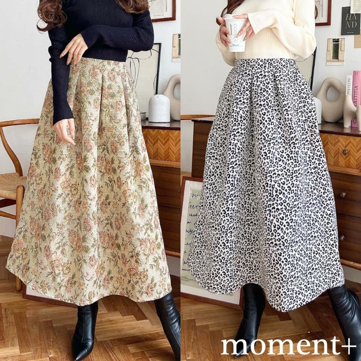 ゴブランジャガードフレアスカート | moment+ | 詳細画像1 