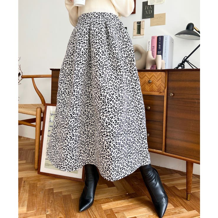 ゴブランジャガードフレアスカート | moment+ | 詳細画像11 