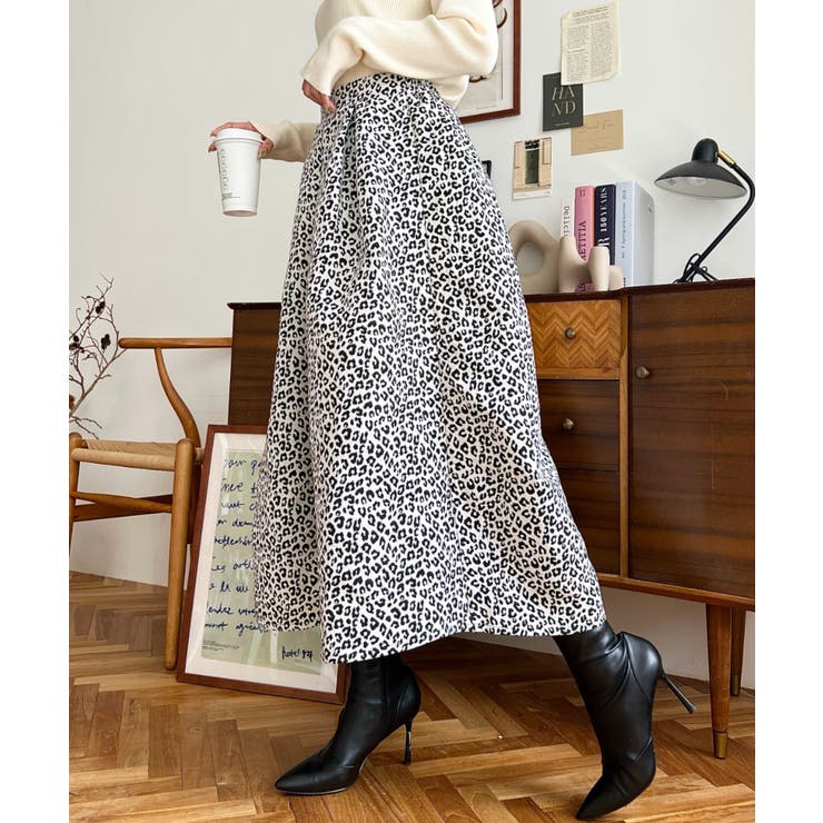 ゴブランジャガードフレアスカート | moment+ | 詳細画像12 