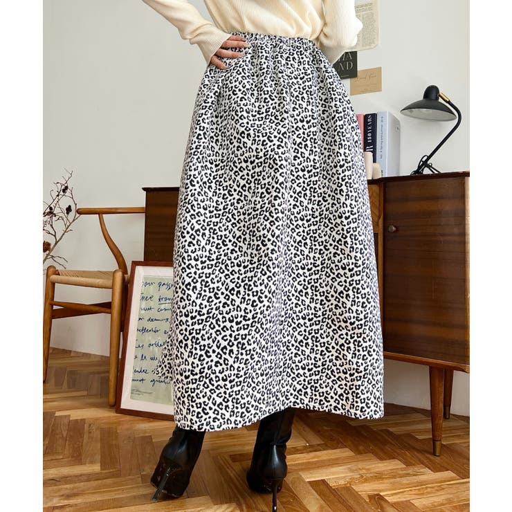 ゴブランジャガードフレアスカート | moment+ | 詳細画像13 