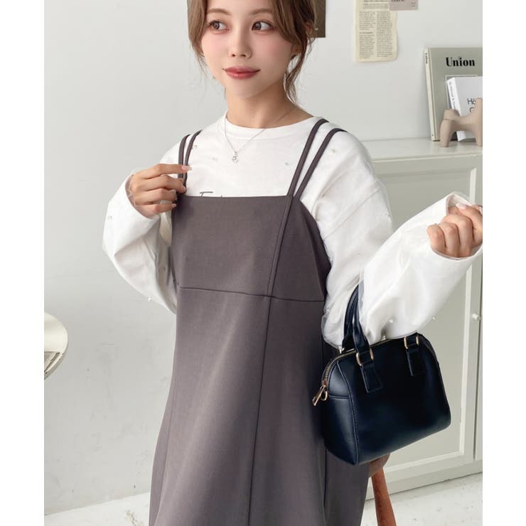 カットジョーゼットダブルストラップキャミワンピース | moment+ | 詳細画像21 