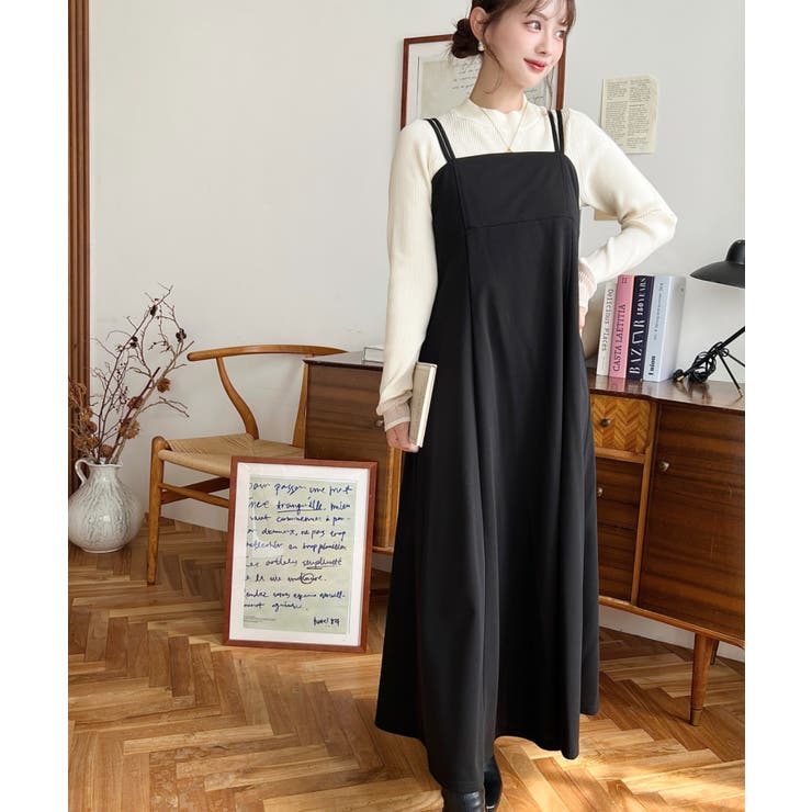 カットジョーゼットダブルストラップキャミワンピース | moment+ | 詳細画像36 