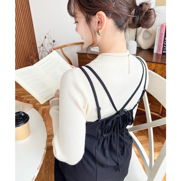 カットジョーゼットダブルストラップキャミワンピース | moment+ | 詳細画像39 