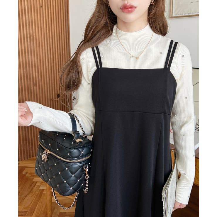 カットジョーゼットダブルストラップキャミワンピース | moment+ | 詳細画像40 