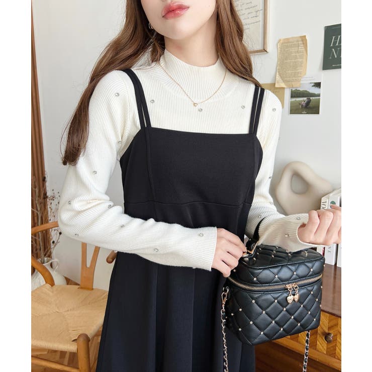 カットジョーゼットダブルストラップキャミワンピース | moment+ | 詳細画像42 