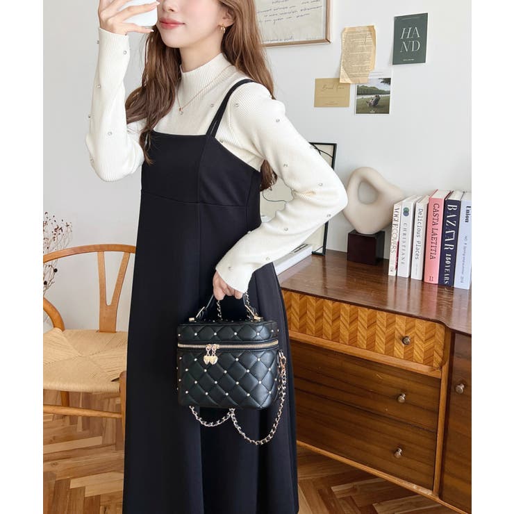 カットジョーゼットダブルストラップキャミワンピース | moment+ | 詳細画像43 