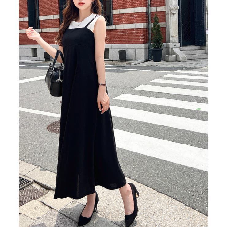 カットジョーゼットダブルストラップキャミワンピース | moment+ | 詳細画像45 