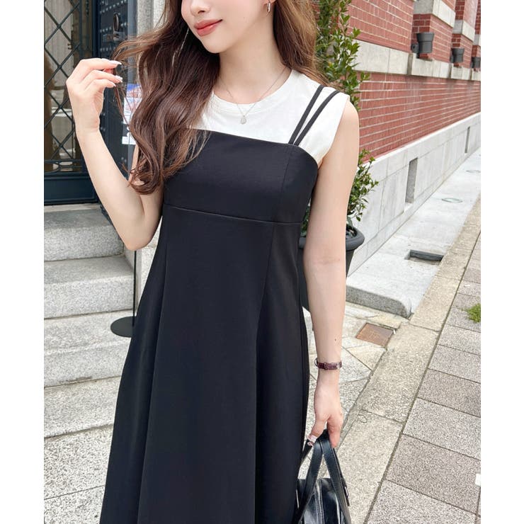 カットジョーゼットダブルストラップキャミワンピース | moment+ | 詳細画像47 