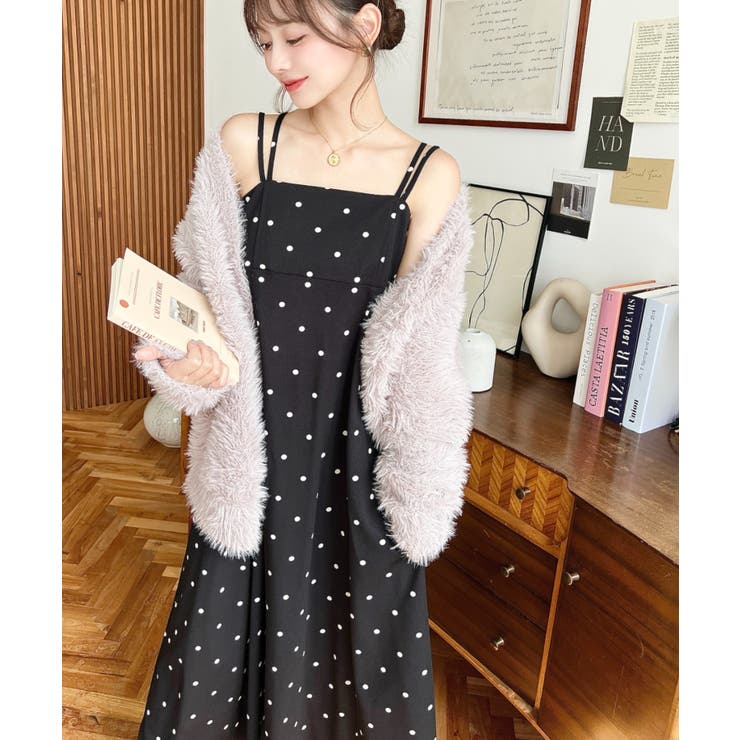 カットジョーゼットダブルストラップキャミワンピース | moment+ | 詳細画像52 