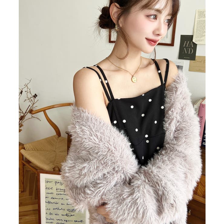 カットジョーゼットダブルストラップキャミワンピース | moment+ | 詳細画像53 