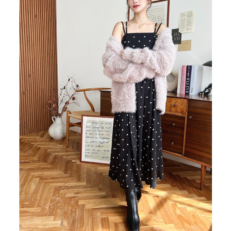 カットジョーゼットダブルストラップキャミワンピース | moment+ | 詳細画像54 