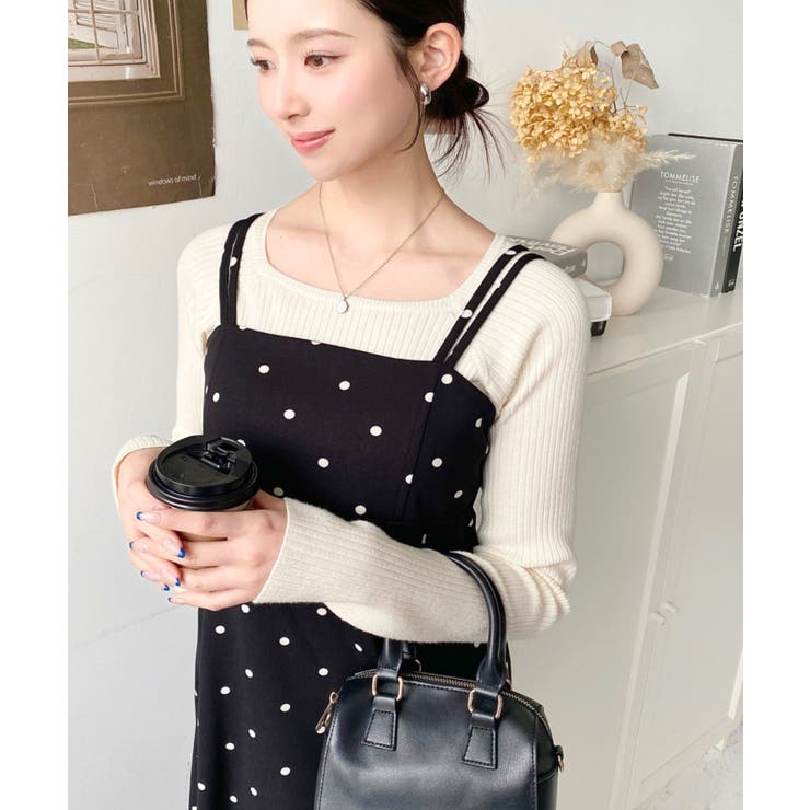 カットジョーゼットダブルストラップキャミワンピース | moment+ | 詳細画像55 