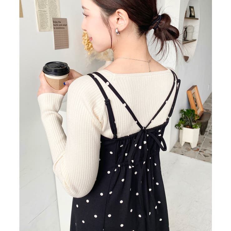 カットジョーゼットダブルストラップキャミワンピース | moment+ | 詳細画像56 