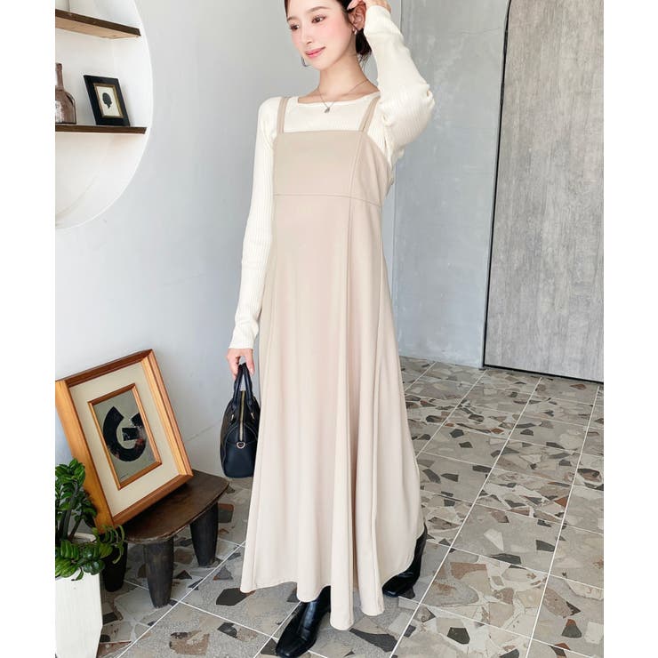 カットジョーゼットダブルストラップキャミワンピース | moment+ | 詳細画像9 