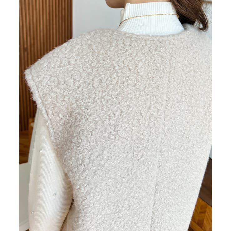 Vネックジャンパースカートリングフェイクウール | moment+ | 詳細画像31 