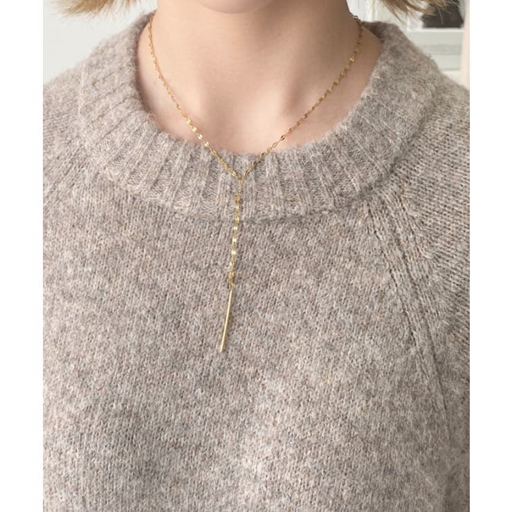 指ぬきボリュームスリーブミックスニットロングワンピース | moment+ | 詳細画像46 