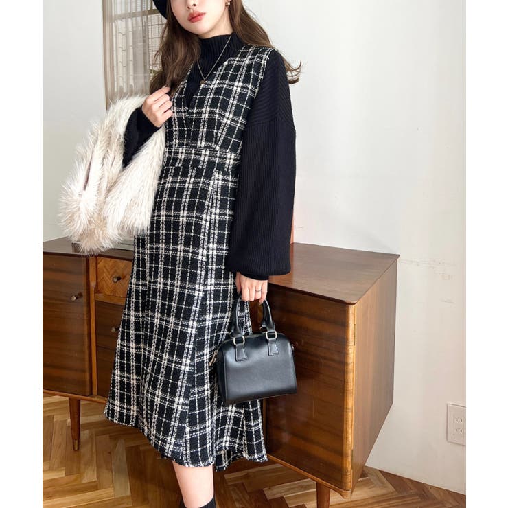 ツイードマーメイドワンピース | moment+ | 詳細画像13 