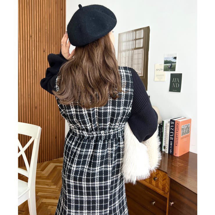 ツイードマーメイドワンピース | moment+ | 詳細画像14 