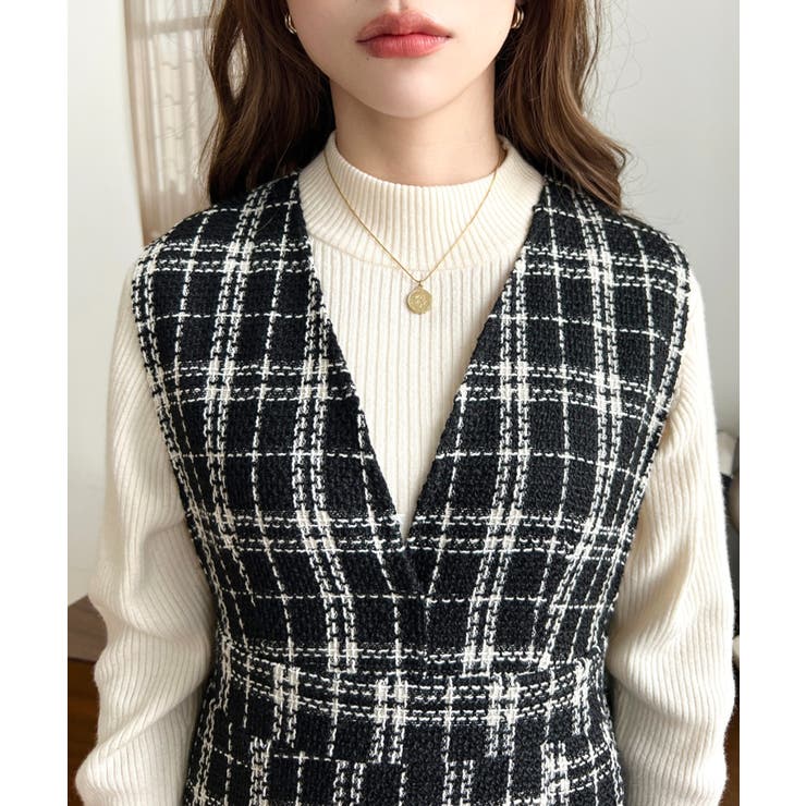 ツイードマーメイドワンピース | moment+ | 詳細画像18 