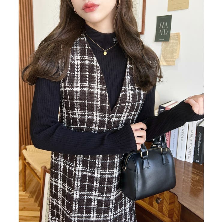 ツイードマーメイドワンピース | moment+ | 詳細画像21 