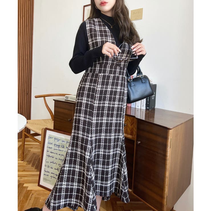 ツイードマーメイドワンピース | moment+ | 詳細画像22 