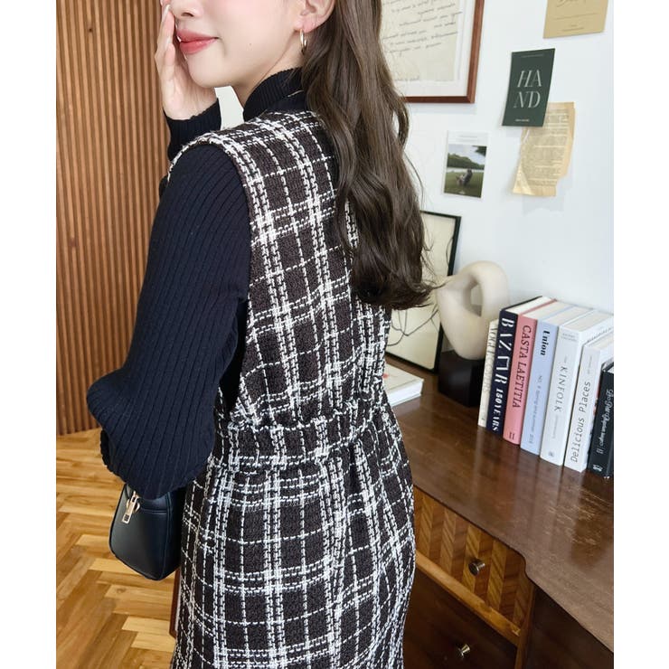 ツイードマーメイドワンピース | moment+ | 詳細画像23 