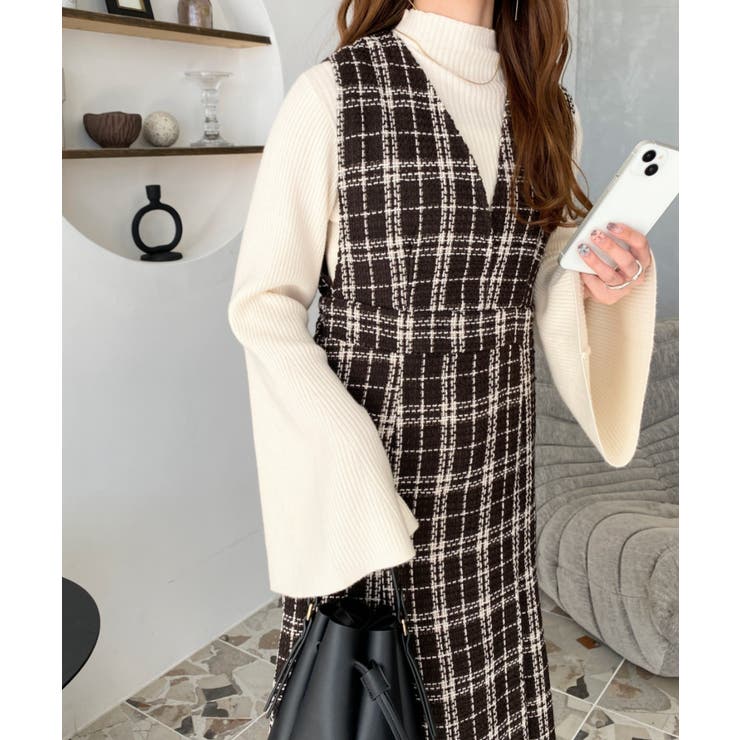 ツイードマーメイドワンピース | moment+ | 詳細画像26 