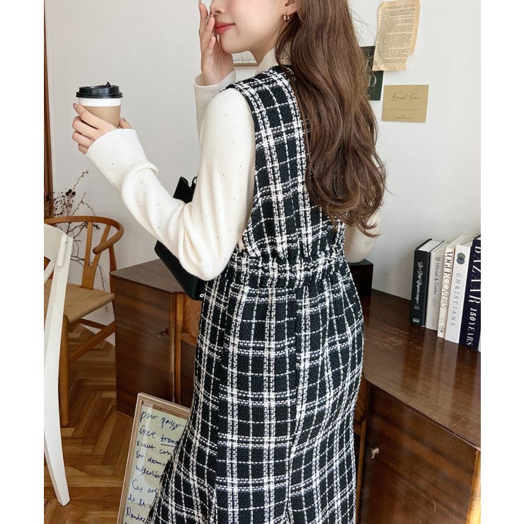 ツイードマーメイドワンピース | moment+ | 詳細画像5 