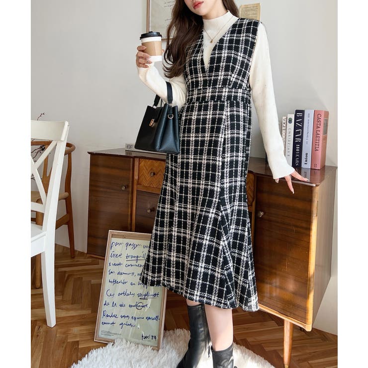 ツイードマーメイドワンピース | moment+ | 詳細画像7 